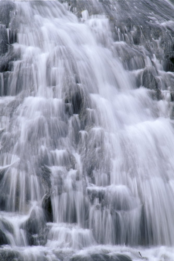 Guam Tarzan Falls (Aka Kanuon Falls) Close-Up Blurred Water Action B1609 Canvas Art - Greg Vaughn Design Pics (12 x 19)
