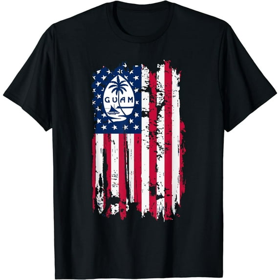 Guam and American Roots Gifts USA Seal Guamanian Hafa Adai T-Shirt