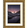 thumbnail image 1 of Guan, Xiaopeng 11x14 Gold Ornate Wood Framed with Double Matting Museum Art Print Titled - Night falls., 1 of 4