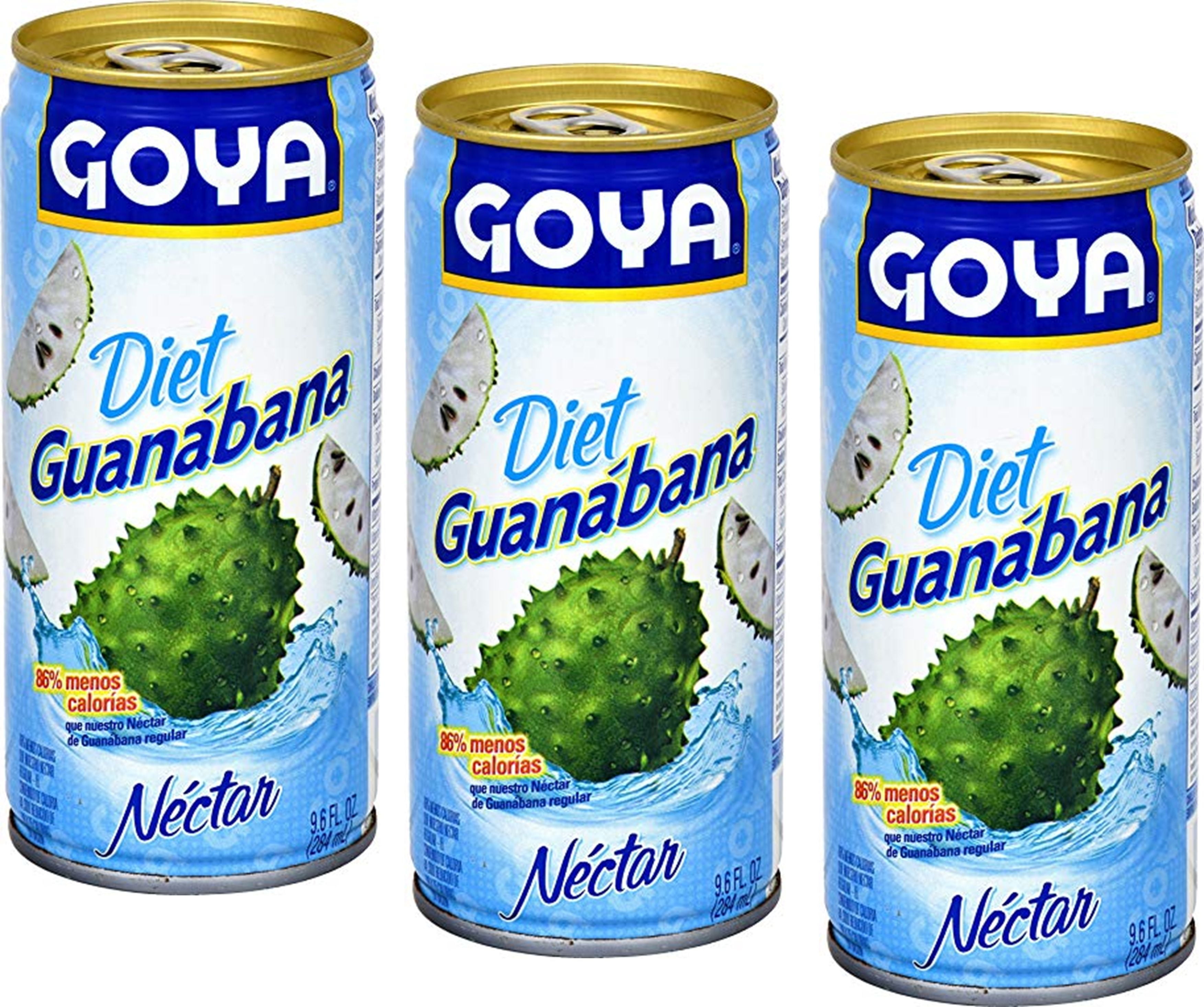Guanabana Soursop Diet juice Nectar by Goya - 9.6 Oz Pack of 3