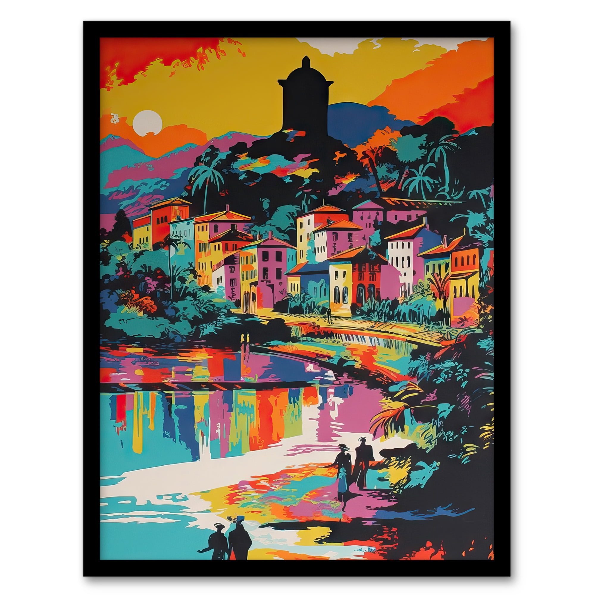 Guanabara Bay Rio De Janeiro Brazilian Beach Seascape Vibrant Bold