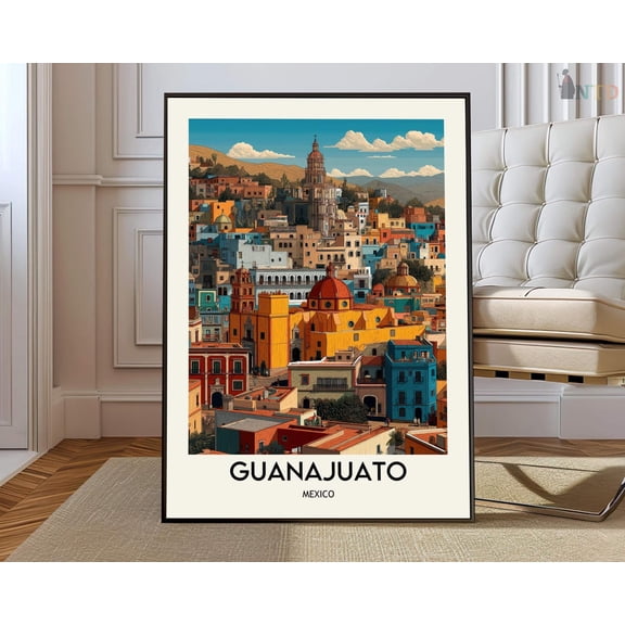 Guanajuato Mexico State City Map Wall Art Photo Print Unframed Paper Print