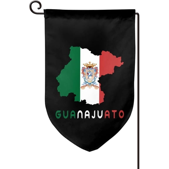Guanajuato Mexico State Flag Map Garden Flag 12.5x18 Inch Family Decorative Welcome Banner Outside Yard Mailbox Festival Ornaments Double-Sided Print One Size, Sharp Corner