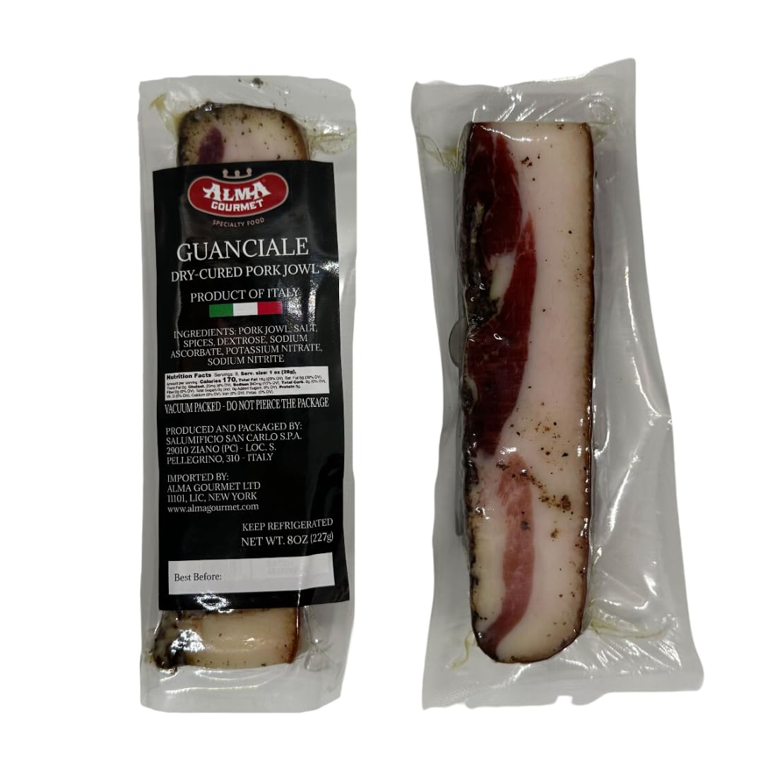 Guanciale From Italy Italian DryCured Pork Jowl Imported 8oz (230g