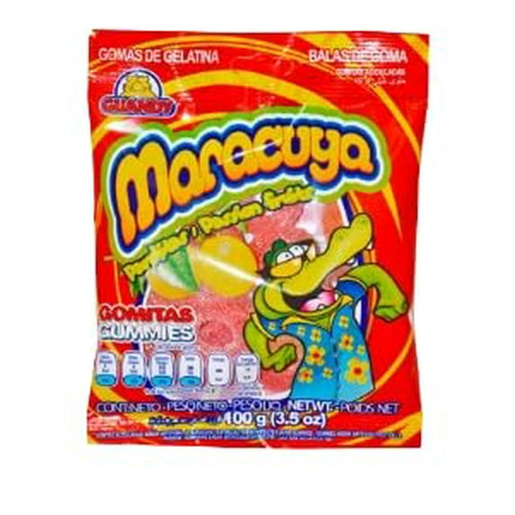 Guandy Gummy Passion Fruit Candy, Assorted Color, Passion Fruit Flavor, 20 x 3.5 oz Bag, (Pack of 20, Passion Fruit)