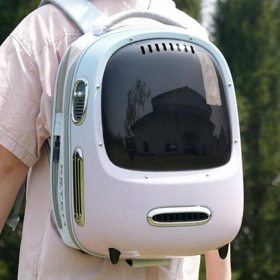 Guang Sheng Pu Cat Backpack Carrier with Inbuilt Fan & Light, Airline-Approved Pet Backpack Bubble for  Small Dog, Detachable Dog Backpack with Padded Strap for Travel, Hiking, Walking & Outdoor