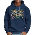 thumbnail image 1 of GuangCheng Chirstmas Printed,Hooded,Swearshirts for Men,Drastring,Long Sleeve,Drop Shoulder,Comfy Pullover,Hoodies, 1 of 5