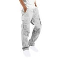 thumbnail image 1 of GuangCheng Drawstring Cargo Pants for Men Elastic Waist Joggers Pants Athletic Techwear Jogging Sweatpants with Pockets, 1 of 3