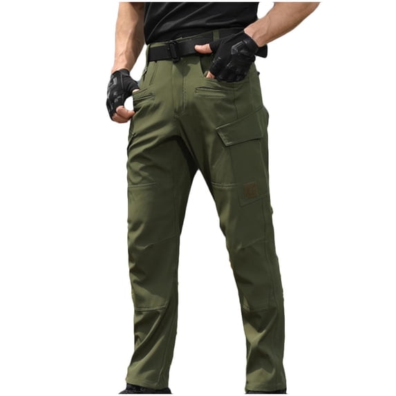 GuangCheng George Cargo Pants for Men,Waterproof,Durable,Work Trousers,Outdoor,Military Pants,Army Green,Size S