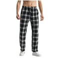 thumbnail image 1 of GuangCheng George Loungewear Pants for Men Plaid Soft Comfy Elastic Waist Pajamas Pants for Sleepwear,Size:L, 1 of 6