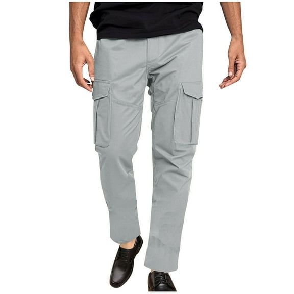GuangCheng George Men Cargo Pants Multiple Pockets Durable Comfortable Straight Leg Work Trousers Casual Outdoor Pants,Size:S
