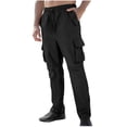 thumbnail image 1 of GuangCheng George Men Quick Dry Cargo Pants Elastic Waist Multiple Pockets Durable Lightweight Outdoor Hiking Trousers,Size:S, 1 of 6
