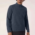 thumbnail image 1 of GuangCheng Men's Fleece Pullover Sweaters,Quarter Zip,Thermal,Warm,Comfortable,Soft,Lightweight,Active Basic Tees,Dark Blue,Size 5XL, 1 of 6
