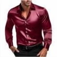 thumbnail image 1 of GuangCheng Men's Shirts Personality Dancing Party Vintage Casual Long Sleeve Turndown Collar Blouse Shirts,Wine,5XL, 1 of 10