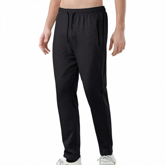 GuangCheng Mens Breathable Mesh Jogger Pants Elastic Waist Zip Pockets Lightweight Comfy Sport Casual Trousers,Size:S