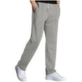 thumbnail image 1 of GuangCheng Mens Checkered Elastic Waist Pants,Drawstring,Casual,Lounge,Streetwear Trousers,Slim Fit Pants,Gray,Size M, 1 of 6