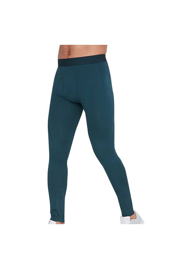 Mens Compression Tights Leggings Moisture Wicking Stretchy Slim Fit Athletic Sports Base Layer Trousers,Size:S