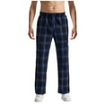 thumbnail image 1 of GuangCheng Mens Plaid Pajama Pants Straight Leg Elastic Waist Soft Comfy Sleepwear Trousers,Size:3XL, 1 of 6
