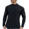 thumbnail image 1 of GuangCheng Mens Shirts Mock Neck Long Sleeve Soft Thermal Base Layer Comfort Fit Tops,Black,2XL, 1 of 6