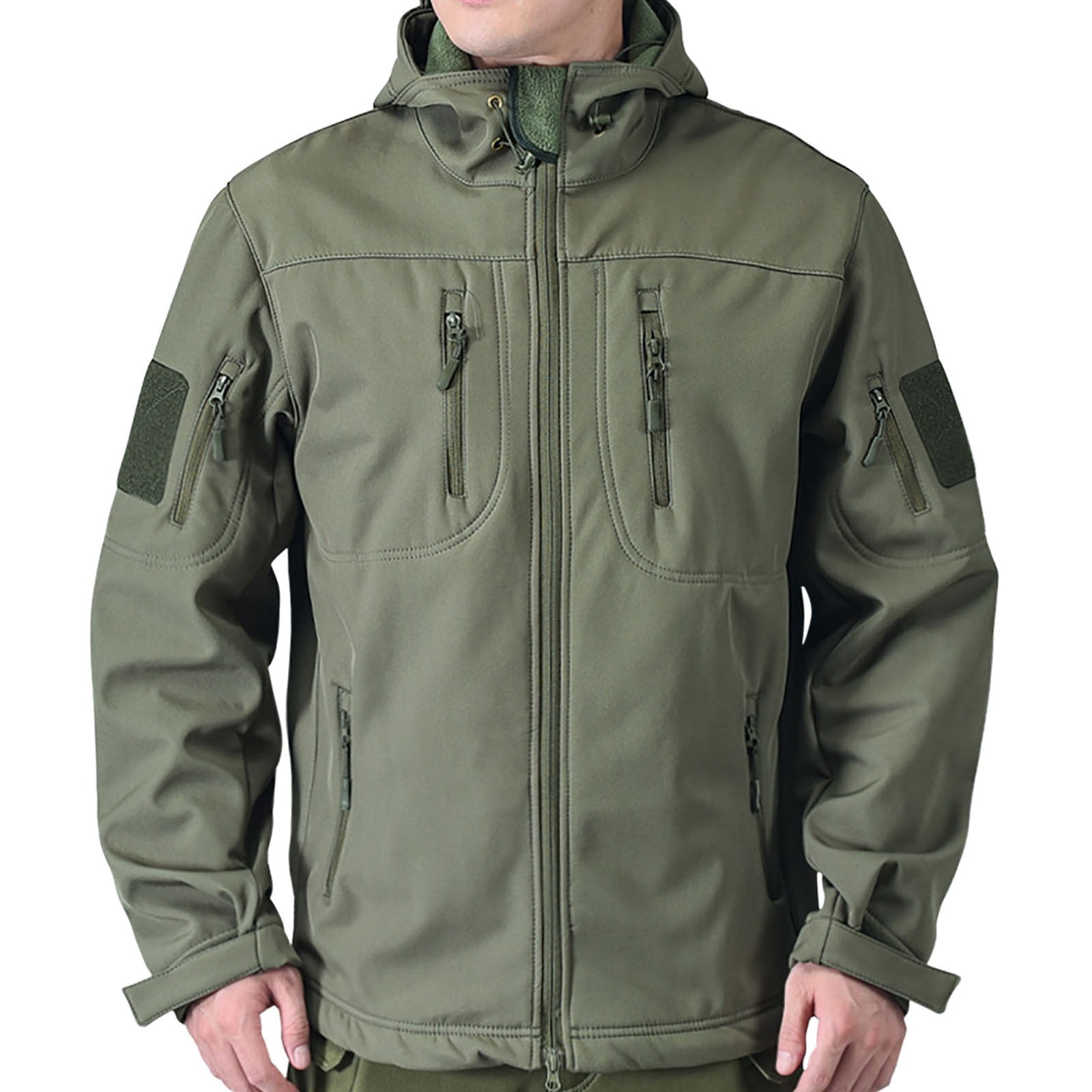 GuangCheng Mens Softshell Jackets,Hooded,Windproof,Water-Resistant ...