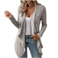 thumbnail image 1 of GuangCheng Jackets for Women Fashion Comfortable Solid Color Cardigan Loose Long Sleeve Knitted Coat Large Size Sweaters, 1 of 4