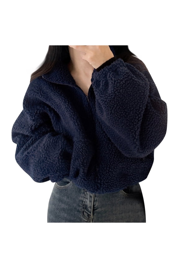 Jackets for Women Warm Coats Coat Warm Furry Faux Jacket Long Sleeve Outerwear Jackets Fall Winter Piece