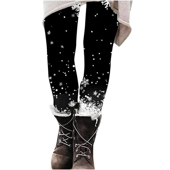 GuangCheng Leggings for Women Christmas Print Plus Size Leggings High Waisted Workout Pants Tummy Print Holiday Legging Tights, Womens Leggings, Tummy Control Leggings