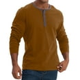 thumbnail image 1 of GuangCheng Men's Henley Shirts Long Sleeve Basic Pullover Soft T-Shirt with Pocket, 1 of 6