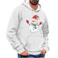 thumbnail image 1 of GuangCheng Mens Christmas,Snowman Printed,Hooded,Sweatshirts,Drawstring,Drop Shoulder,Thick,Warm Coats,Long Sleeve,Pullover,Hoodies, 1 of 5