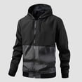 thumbnail image 1 of GuangCheng Mens Coats Drawstring Windbreaker Full Zip Jackets Outdoor Hooded Warm Winter Jackets, 1 of 5