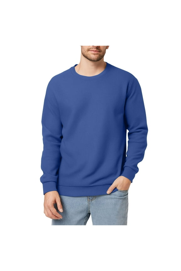 Mens Crewneck Sweaters Soft Casual Pullover Knit Lightweight Warm Fall Winter Tops