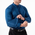 thumbnail image 1 of GuangCheng Mens Dress Shirts Slim Fit Button Down Stretch Long Sleeve Dress Tops Muscle Fit Wrinkle Free Blouses, 1 of 9