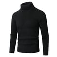 thumbnail image 1 of GuangCheng Mens Sweaters, Slim Fit Kintted Turtleneck Pullover Texture Thick Warm Tops Sweaters for Fall Winter, 1 of 8