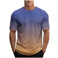 thumbnail image 1 of GuangCheng Mens T-Shirts Graphic Oversized Gradient Short Sleeve Round Neck Tee Summer Pullover Tops Size L, 1 of 5