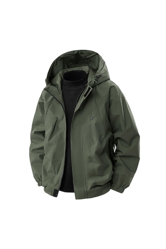 Mens Waterproof Ski Jackets Zippered Hooded Warm Winter Snow Coat Windproof Snowboarding Rain Jackets