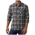 thumbnail image 1 of GuangCheng Plaid Dress Shirts for Men Slim Fit Button Down Long Sleeve Lapel Collar Suit Blouses, 1 of 8