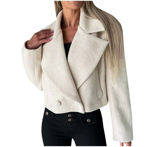 GuangCheng Womens Coats New Fashion Casual Long Sleeve Hoodless Casual Outwear & Jackets