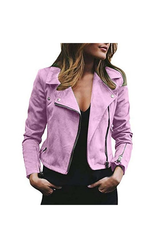 Womens Jackets Fashion Long Sleeve Open Front Short Cardigan Zipper Coat Top