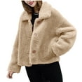 thumbnail image 1 of GuangCheng Womens Jackets Fashion Solid Color Cardigan Loose Long Sleeve Open Front Coat Large Size Sweaters, 1 of 6
