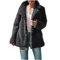 thumbnail image 1 of GuangCheng Womens Jackets Plus Size Winter Warm Loose Turndown Collar Jacket Coat, 1 of 5
