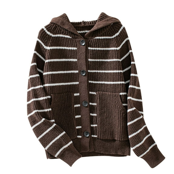 GuangCheng Womens Knit Cardigan Sweaters Long Sleeve Open Front Button Down Trendy Casual Jackets Fall Winter Clothes
