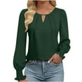 thumbnail image 1 of GuangCheng Womens Long Sleeve Tops Business Casual Blouses Dressy Work Office Summer Flowy Shirts Trendy Outfits, 1 of 6