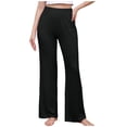 thumbnail image 1 of GuangCheng Womens Pants Comfy Stretch Drawstring Wide Leg Lounge Casual Pants with 2 Pockets S-2XL, 1 of 2