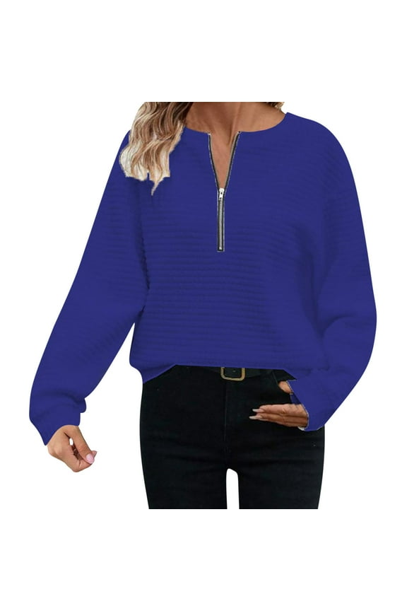 Womens Quarter Zipper Active Fleece Sweatshirts Grid Long Sleeve Athletic Mock Neck Pullover Warm Tops