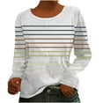 thumbnail image 1 of GuangCheng Womens Striped Tops Loose Fit Sleeveless Crew Neck Summer Casual Blouses, 1 of 5