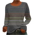 thumbnail image 1 of GuangCheng Womens Striped Tops Loose Fit Sleeveless Crew Neck Summer Casual Blouses, 1 of 5