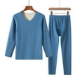 thumbnail image 1 of Puyaiuu Women's V-Neck Thermal Underwear Set, Warm Fleece Lined Pajamas & wear Gift, 1 of 7