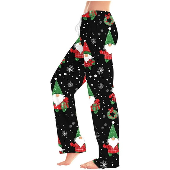 Puyaiuu Womens Flannel Pajama Pant with Drawstring - Winter Warm Buffalo Plaid Pajama Pant - Soft Fleece Pjs Bottom Casual Elastic Waist Pants Soft Sleep Bottoms Gift