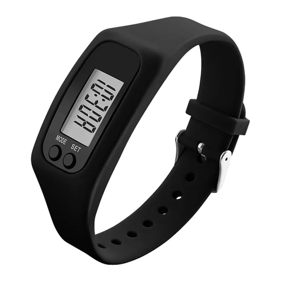 Guanglv Pedometer Watch Running Miles Counter Digital Fitness Tracking Daily Activity Function Athletic Training Black Training Category for Adults
