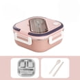 thumbnail image 1 of Guanglv Portable Insulated Stainless Steel Divided Lunch Box Long Heat Retention Built-in Utensil Storage Stylish Student Meal Container Back to School, 1 of 6